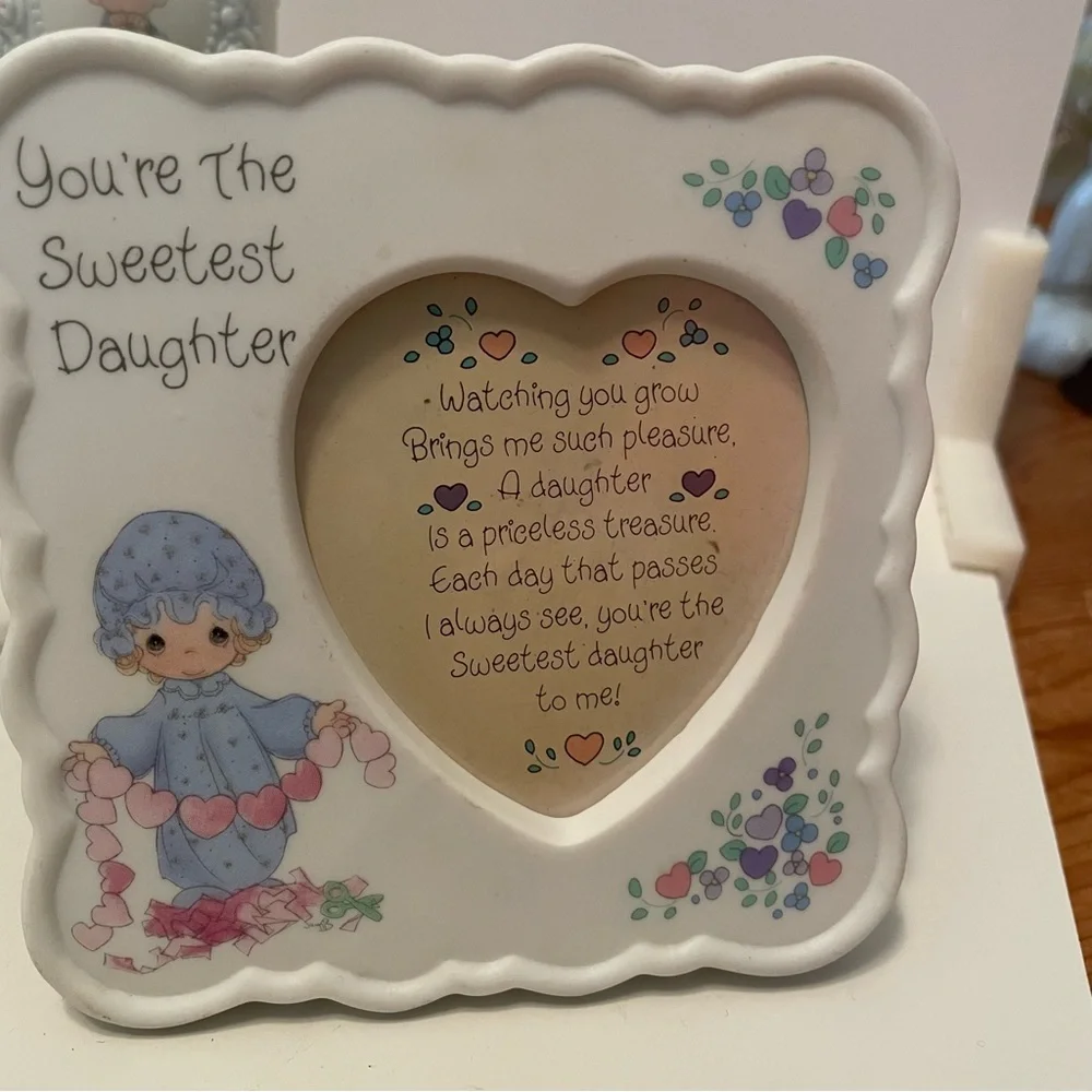 Vintage‎ Precious Moments Items Lot Of 5 Bell,Box,Frame,Egg,Figurine